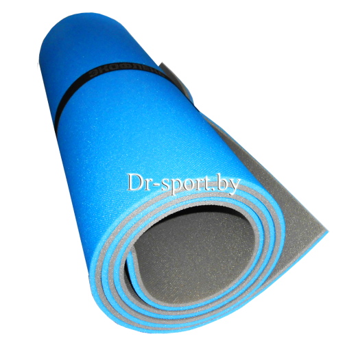 Коврик (пенка) гимнастический/туристический 12*0,6L1.8 синий/серый